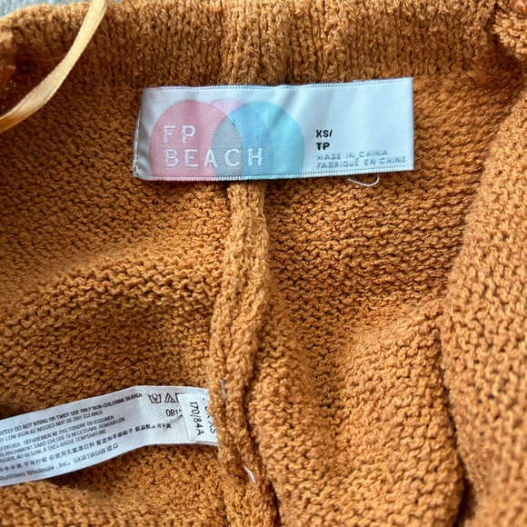 Free People Beach- rustic orange romper (slightly used) Knit - Picture 3 of 3